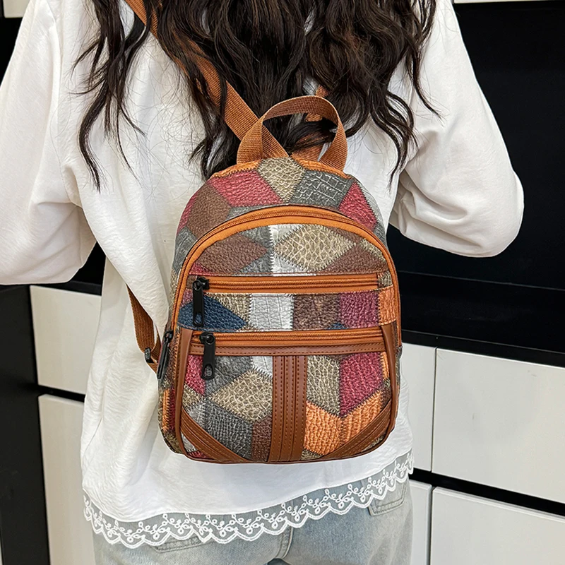 Style Women's Patchwork Backpa - Fashion Backpack Women 评论和价格