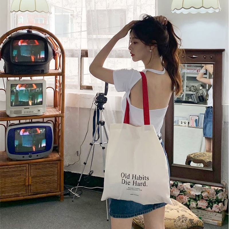 Simple Letter Large-capacity S - Canvas Backpack Casual 评论和价格